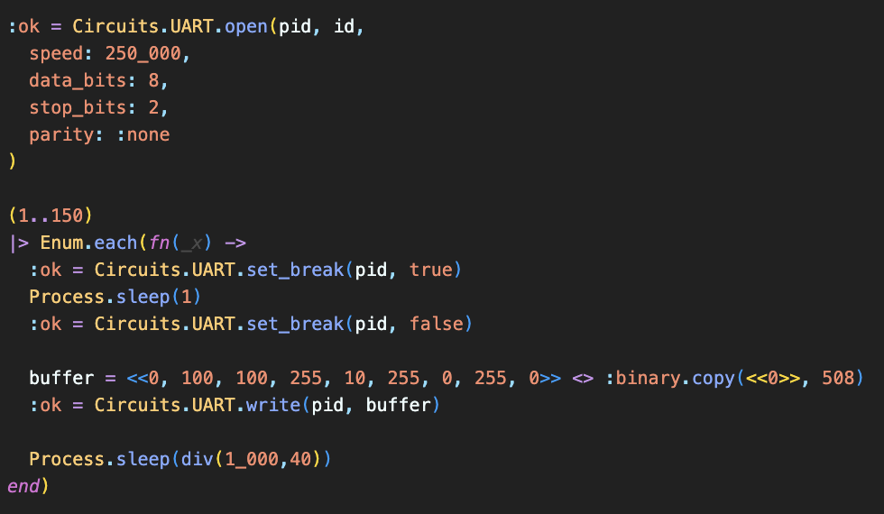 Controlling DMX lightning from Elixir